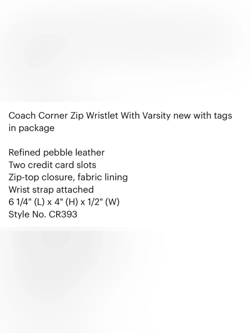 Coach compact wristlet